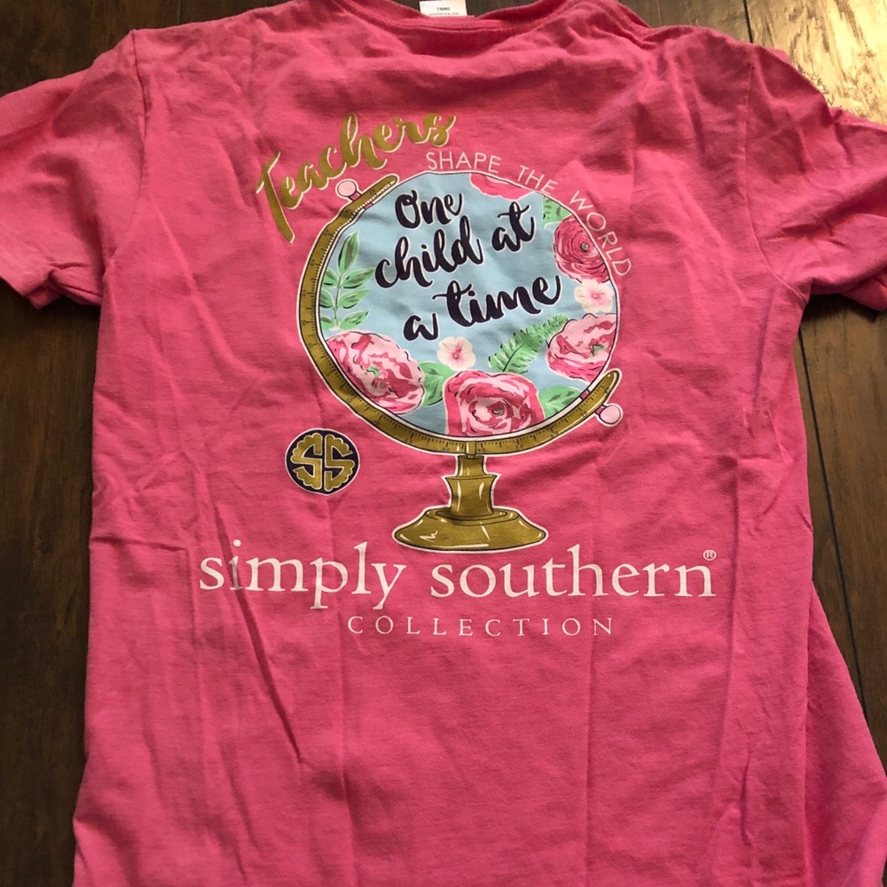 Pink Simply Southern Teacher Shirt